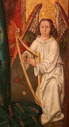Panna Maria Klasová, kolem 1480, Národní galerie Praha, detail Panna Maria Klasová